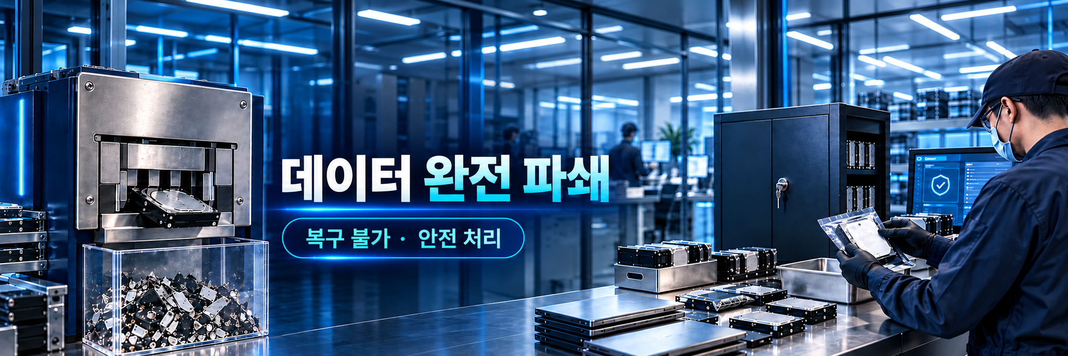 자료유출 걱정 없는 저장장치 완전 파쇄 안내 이미지